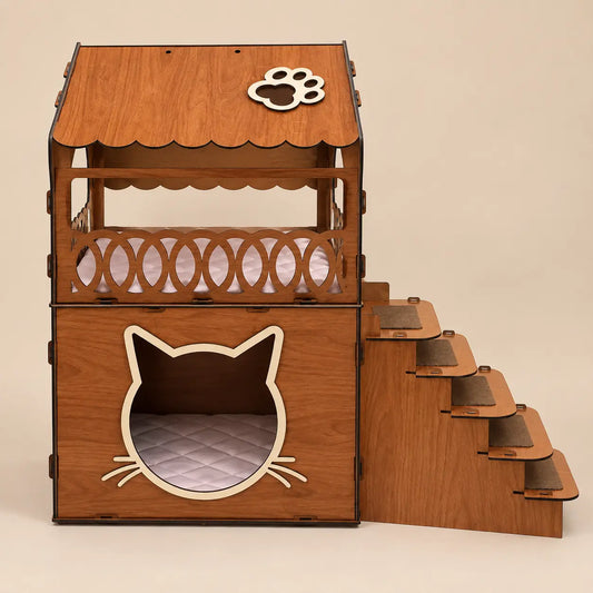 Wooden Cat Mansion