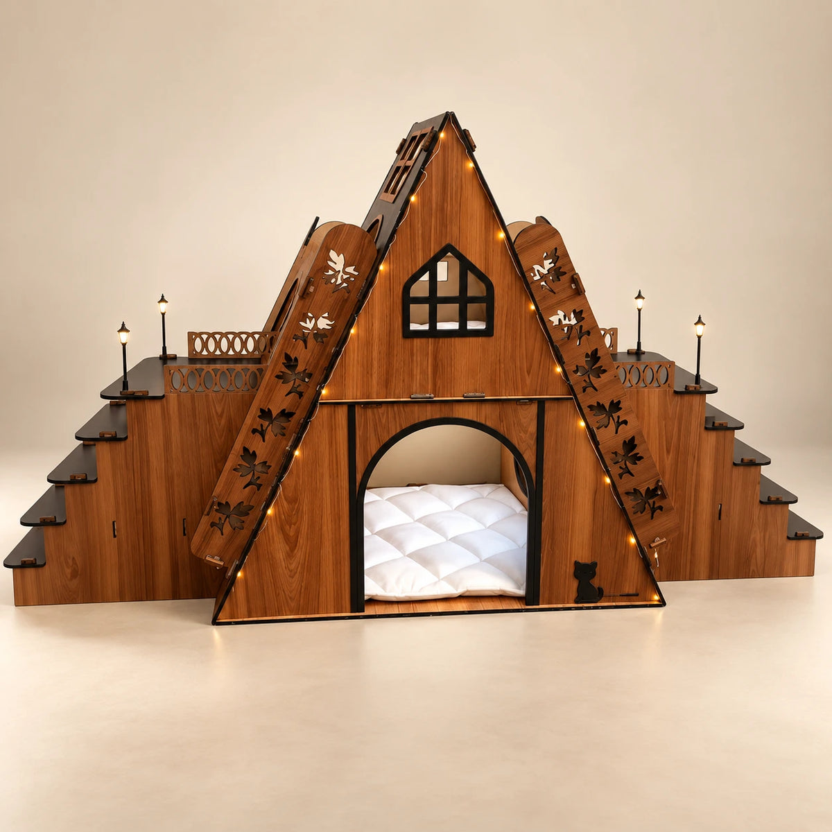 Wooden Cat Mansion