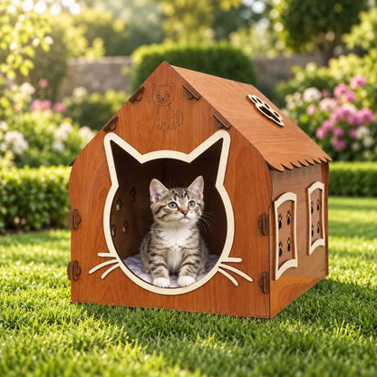 Wooden Cat House