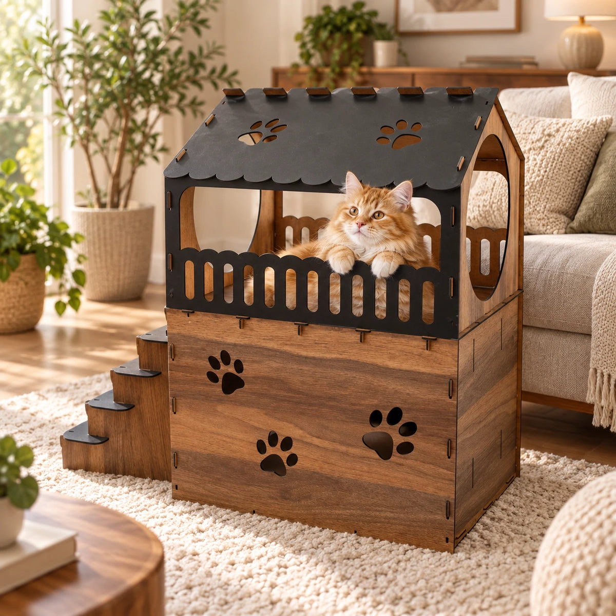 Wooden Cat Villa