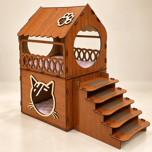 Wooden Cat Mansion