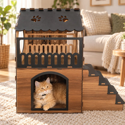 Wooden Cat Villa