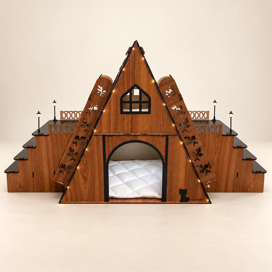 Wooden Cat Mansion