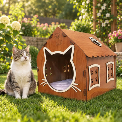 Wooden Cat House