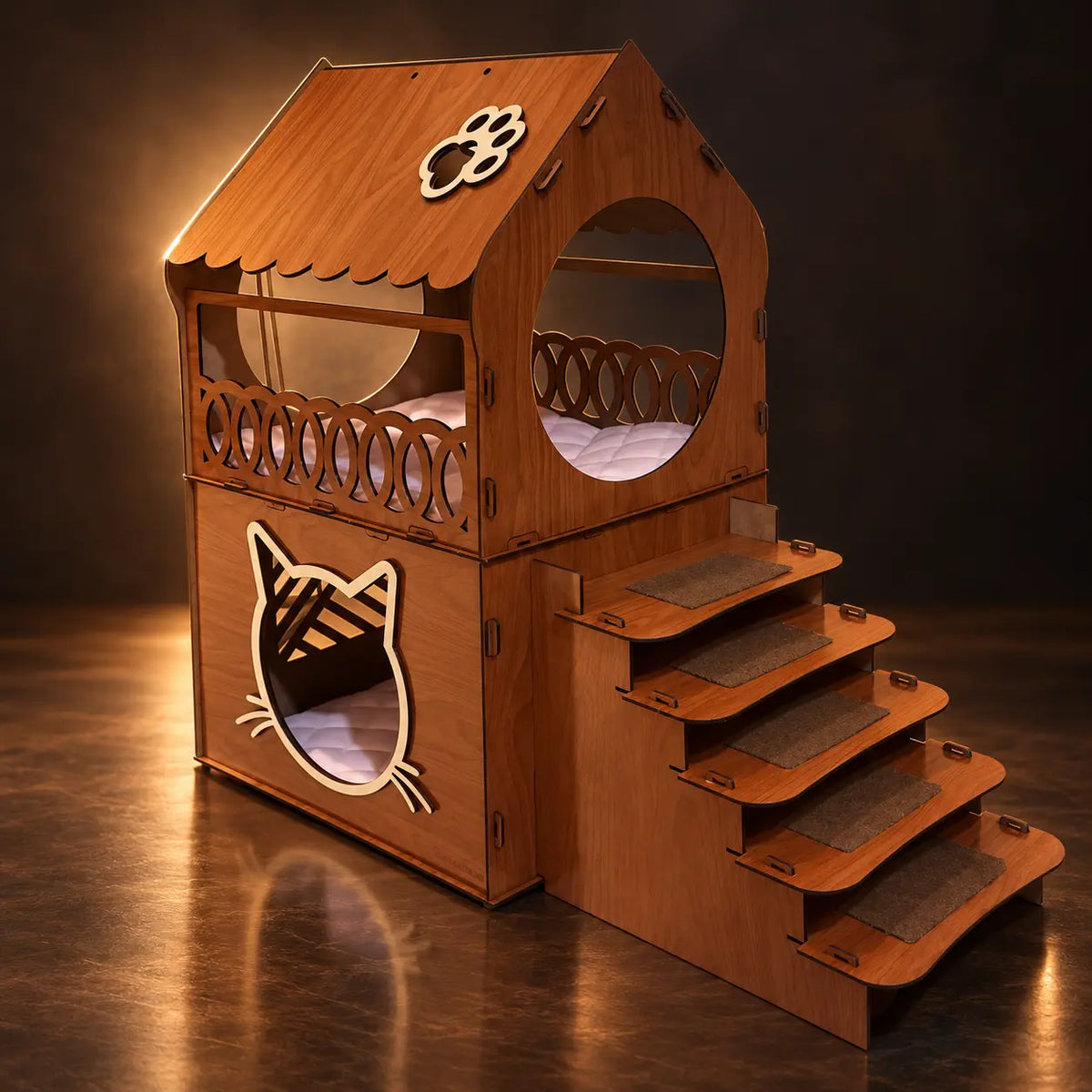 Wooden Cat Mansion